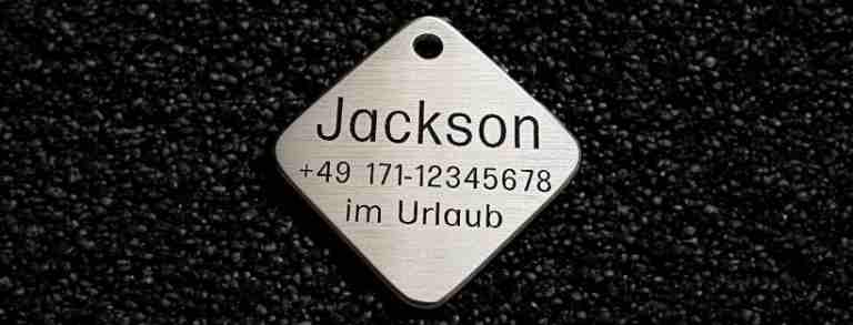 Hundemarke Edelstahl sonstige, Raute 38 mm, einseitig