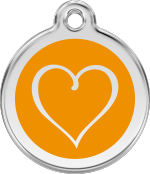 hundemarke reddingo heart orange