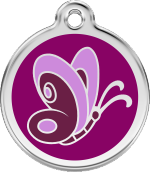 hundemarke reddingo schmetterling violett