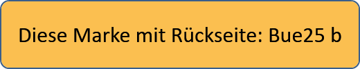 Diese Marke mit Rückseite: Bue25 b