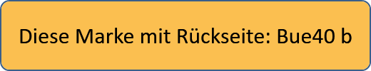 Diese Marke mit Rückseite: Bue40 b