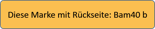 Diese Marke mit Rückseite: Bam40 b